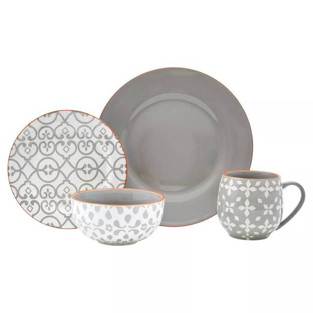 Baum Alara Grey 16pc. Dinnerware Set