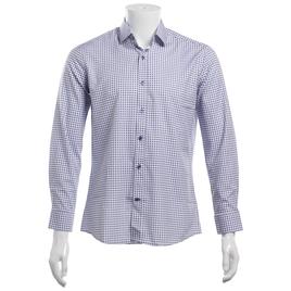 Mens Tom Baine Slim Fit Long Sleeve Gingham Dress Shirt