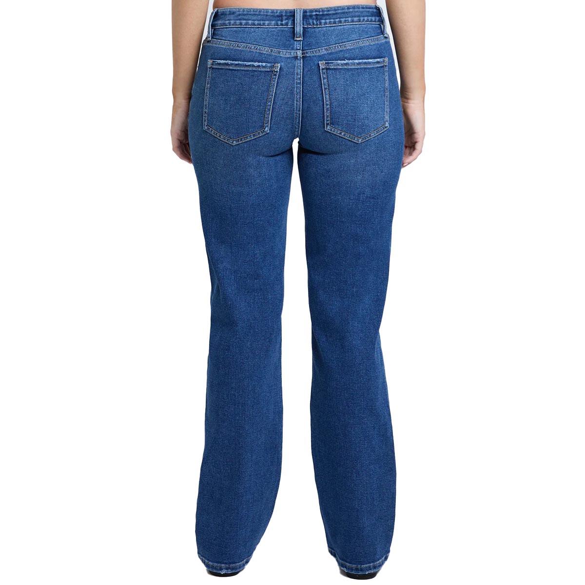 Juniors YMI® Mid Rise Maddy Straight Leg Jeans