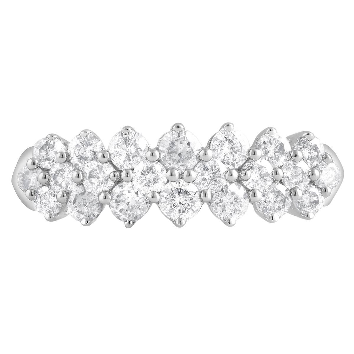 Nova Star White Gold Multi Row Lab Grown Diamond Ring