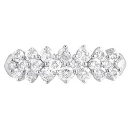 Nova Star White Gold Multi Row Lab Grown Diamond Ring
