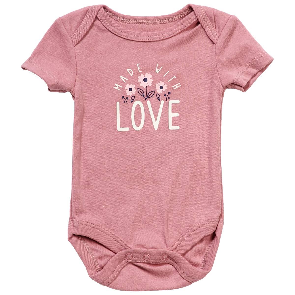Baby Girl (NB-9M) baby views(R) Made with Love Flower Bodysuit
