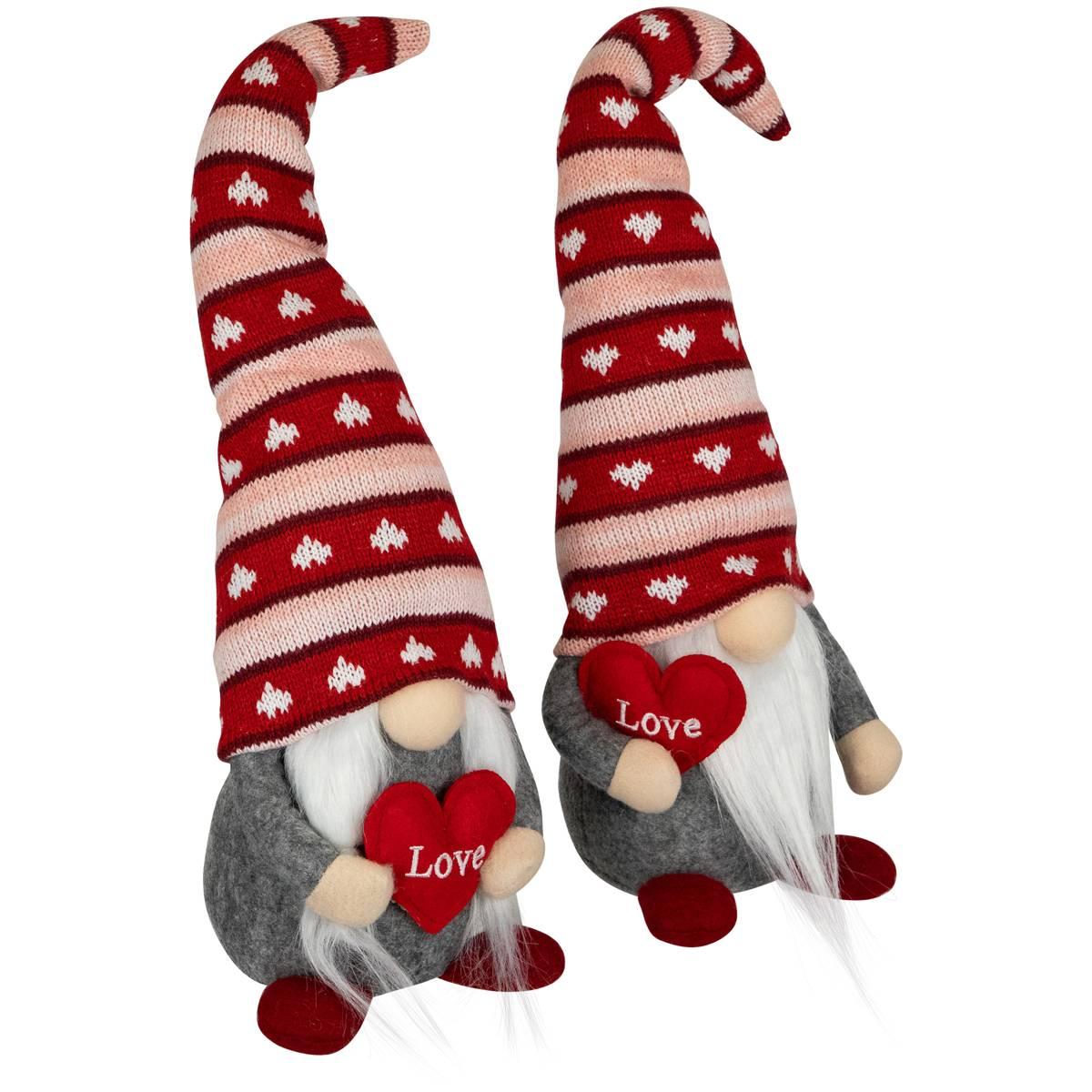 Northlight Seasonal Girl & Boy Valentine''s Day Gnomes - Set of 2