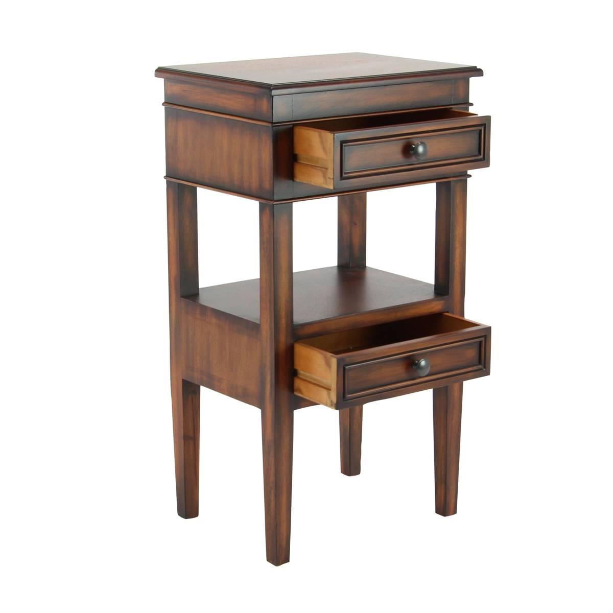 9th & Pike® Brown Pine Traditional Accent Table