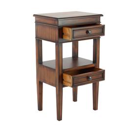 9th & Pike® Brown Pine Traditional Accent Table