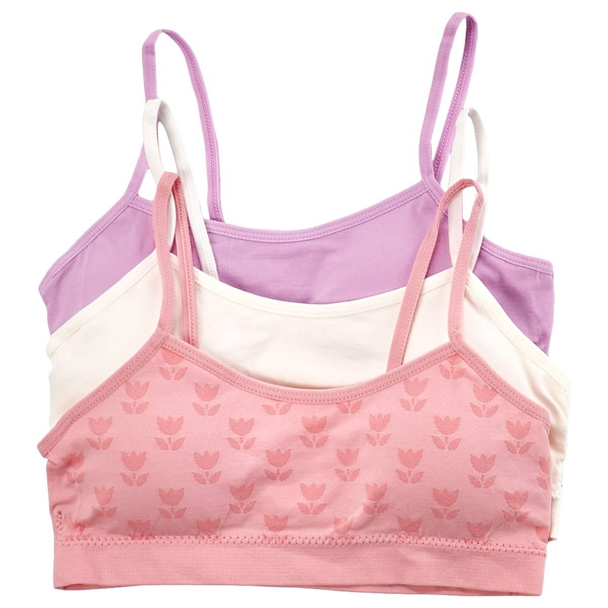 Girls Sweet Princess 3pk. Floral/Solid Seamless Bras