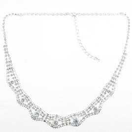 Rosa Rhinestones Crystal Drapes Necklace