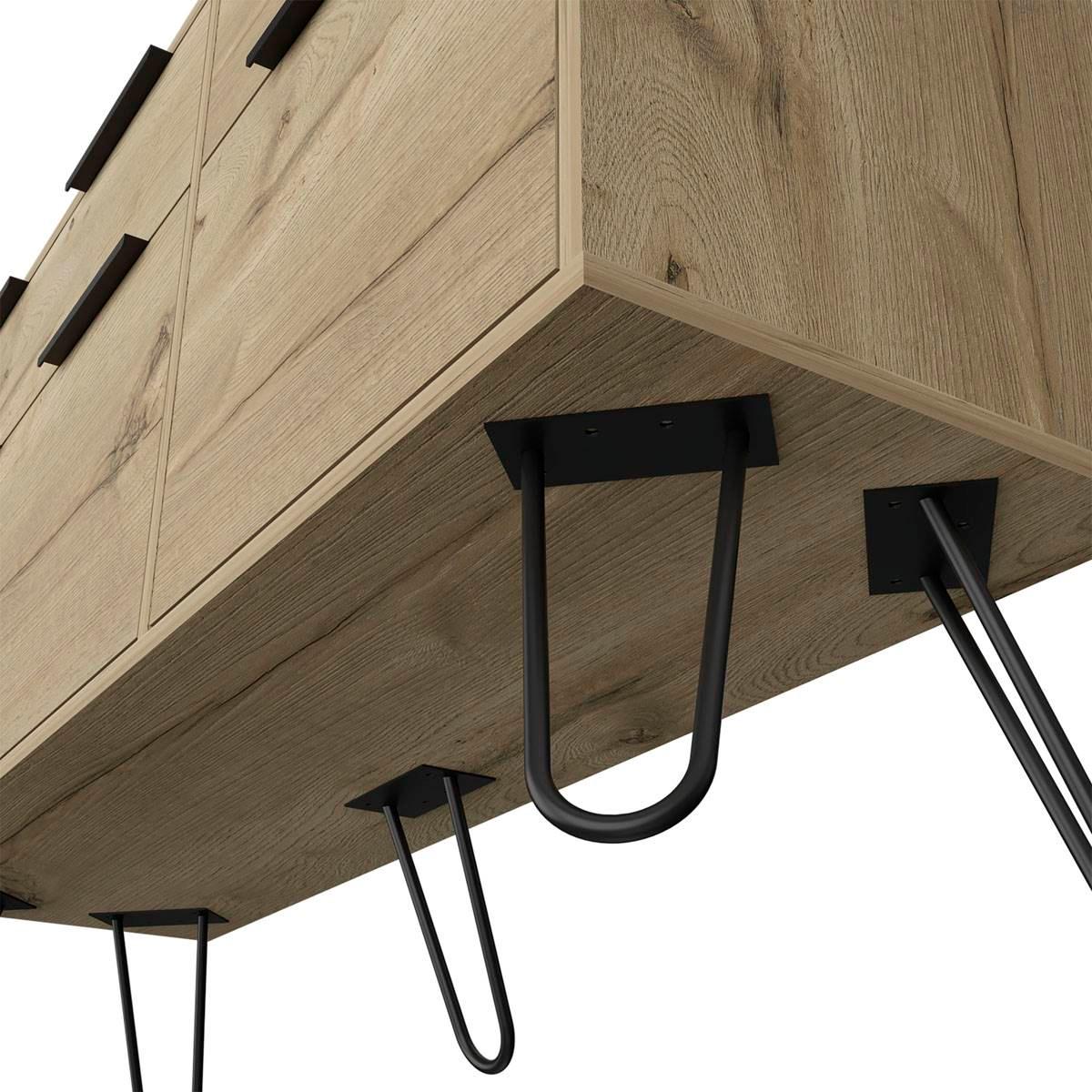 FM FURNITURE Monaco Light Oak Double Dresser