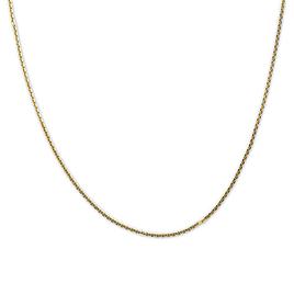 Gold over Silver 24in. Diamond Cut Flat Link Necklace