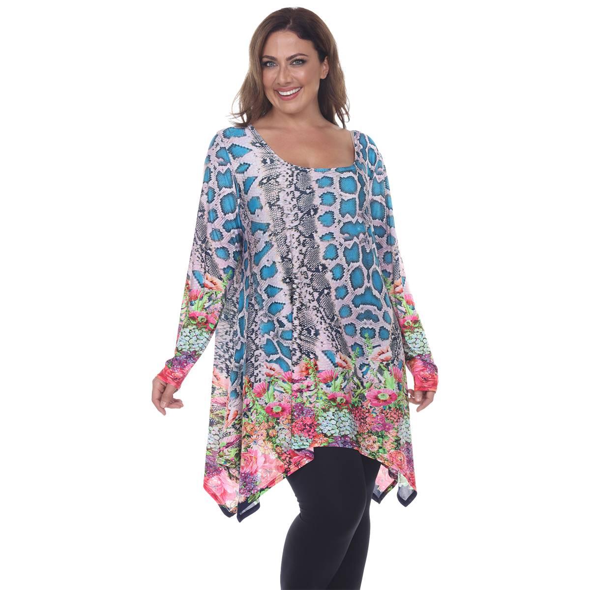 Plus Size White Mark® Marlene Printed Tunic