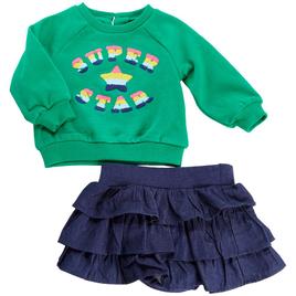 Baby Girl (12-24M) Kids Headquarters(R) Superstar Skirt Set