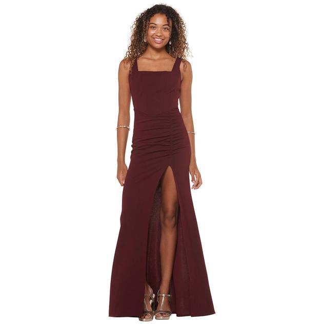 Juniors Emerald Sundae Divine Glamour Slit Sheath Dress
