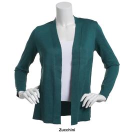 Petite 89th & Madison Varigated Straight Hem Cardigan