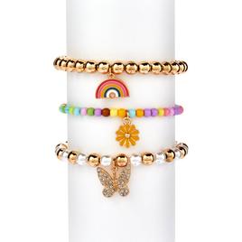 Kids Lil'' Ashley Set of 3 Colorful Beaded Bracelets with Accents