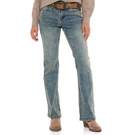 Juniors Madden Girl Brown Western Belted Boot Leg Jeans