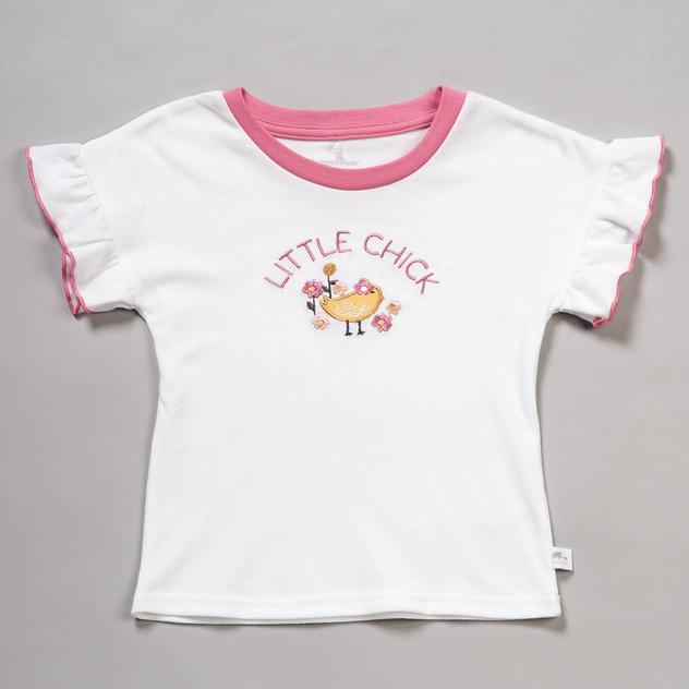 Toddler Girl Rugged Bear® Little Chick Embroidered Ruffle Top