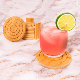 BergHOFF Bamboo 7pc. Circular Coaster Set