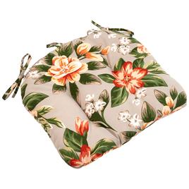 Jordan Manufacturing Floral Universal Seat Cushion - Grey/Coral