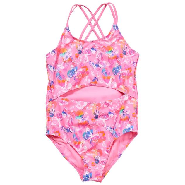 Girls (7-16) Limited Too™ Strappy Butterfly Monokini Swimsuit