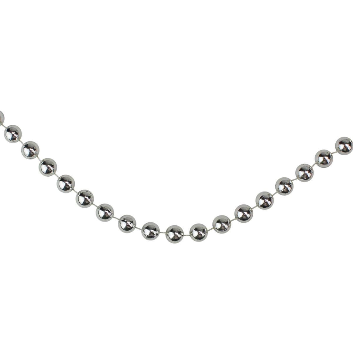 Northlight Seasonal 33ft. Shiny Silver Beaded Christmas Garland