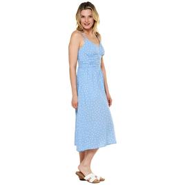 Womens Absolutely Famous Strappy Dot Ruched Waist Midi Dress
