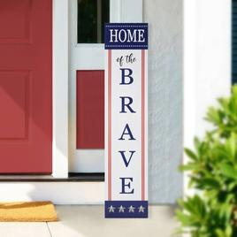 Northlight Seasonal Home of the Brave Porch Board Sign