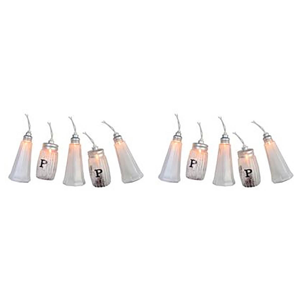 Sienna Salt and Pepper Shaker Garden Patio Christmas Lights