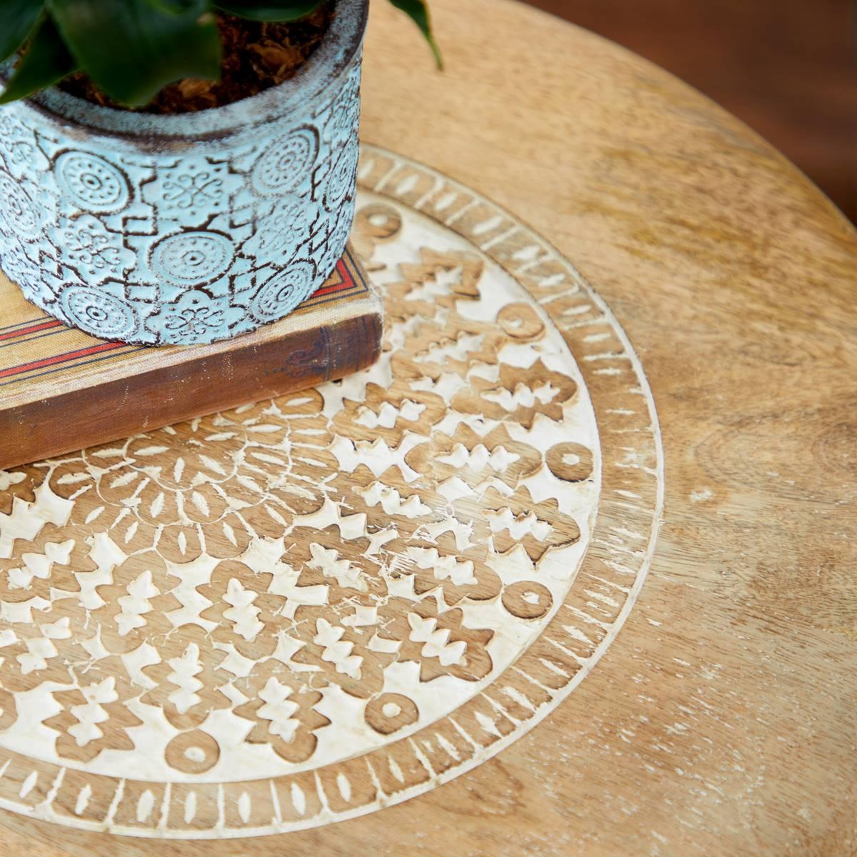 9th & Pike® Brown Wood Traditional Accent Table