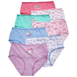Girls Rene Rofe(R) Betty 7pk. Unicorn Cotton Briefs
