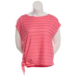 Womens French Laundry Short Dolman Scallop Trim Side Tie Blouse