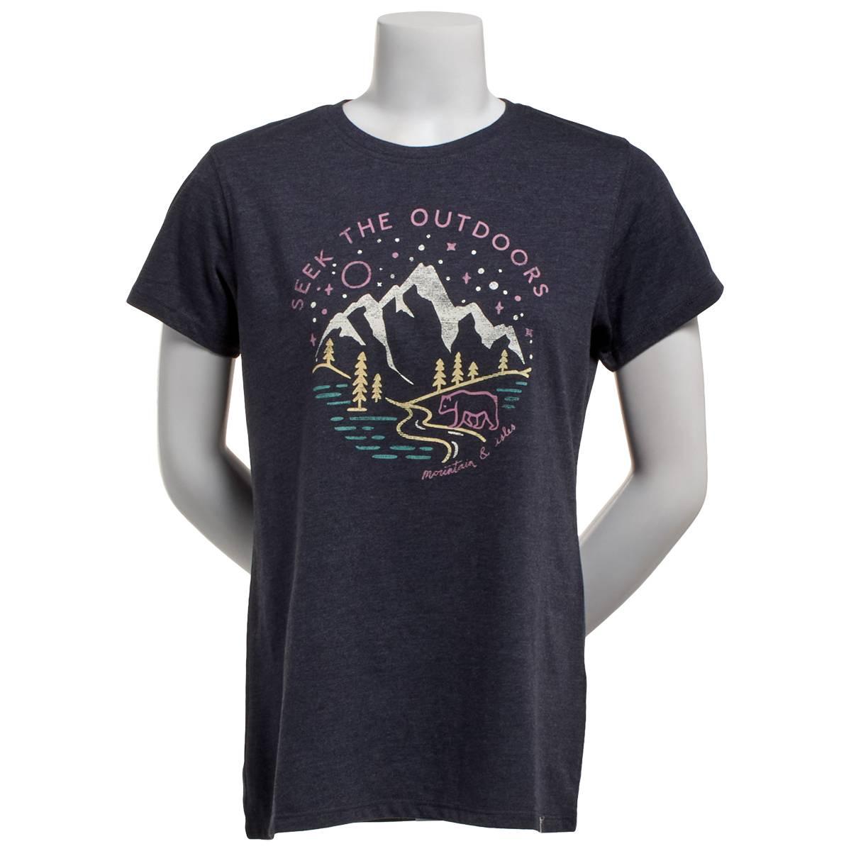 Womens Mountain and Isles Bear & Mountain Graphic Tee
