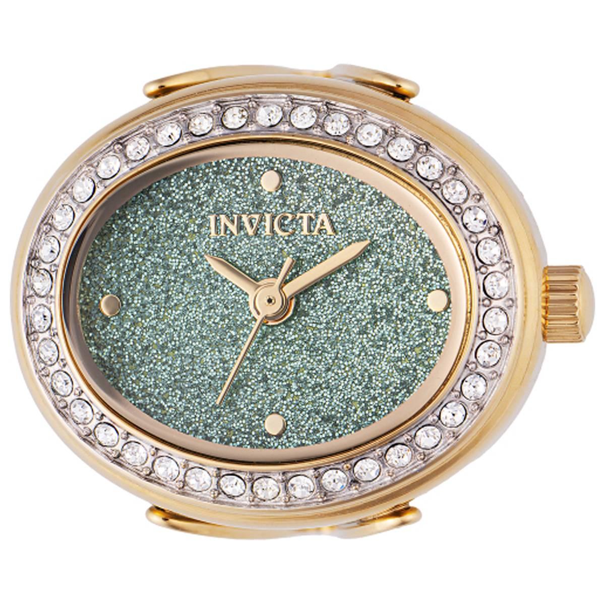 Womens Invicta Green Dial Quartz Mini Ring Watch - 49602