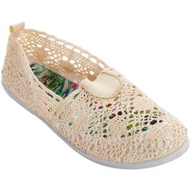 Womens Ashley Blue Crochet Slip On Flats