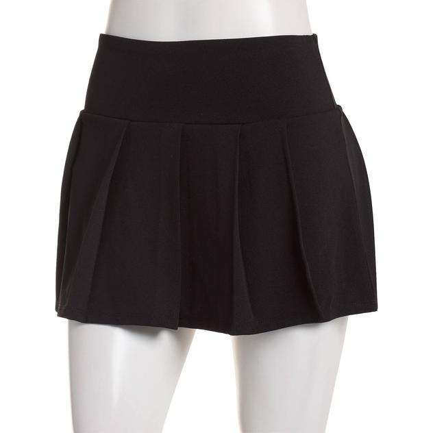 Juniors Derek Heart Crepe Pleated Mini Skort