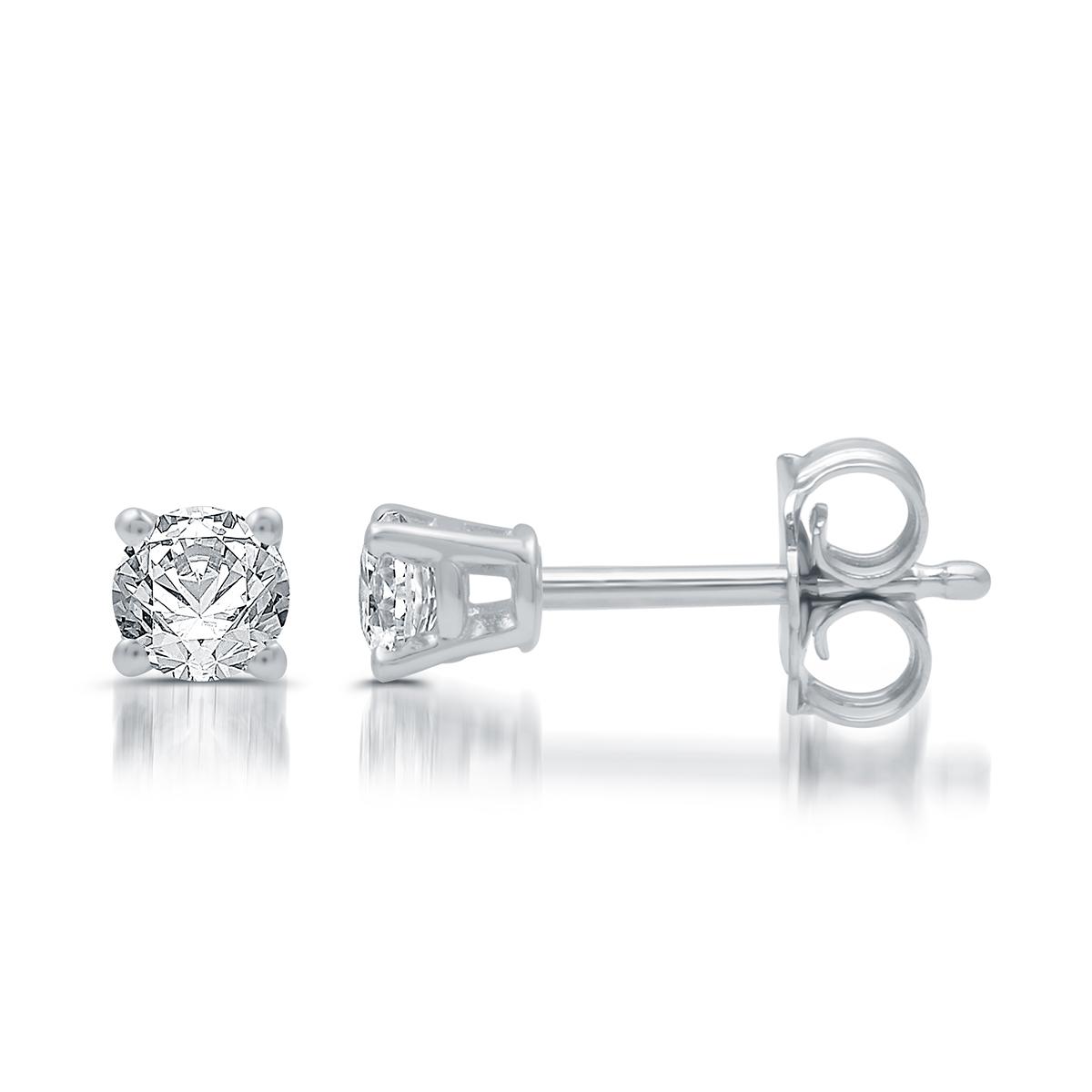 Nova Star® White Gold Lab Grown Diamond Stud Earrings