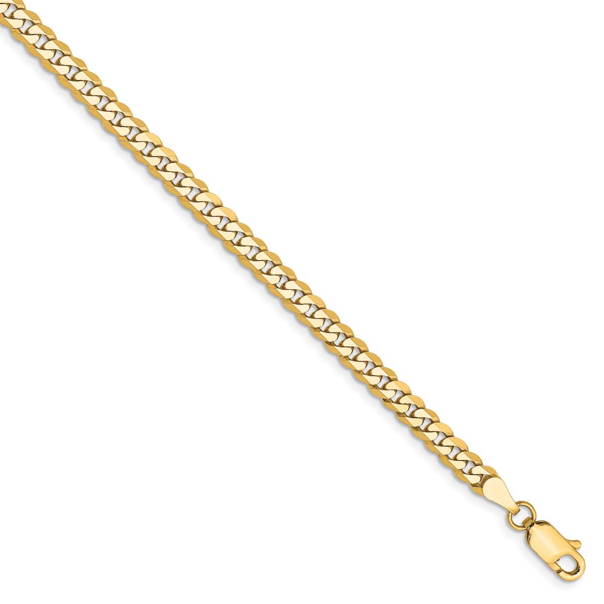 Gold Classics(tm) 3.2mm. 14kt. Gold Beveled Curb Chain Bracelet