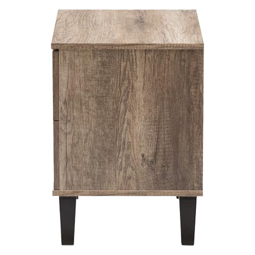 Baxton Studio Swanson 2 Drawer Nightstand