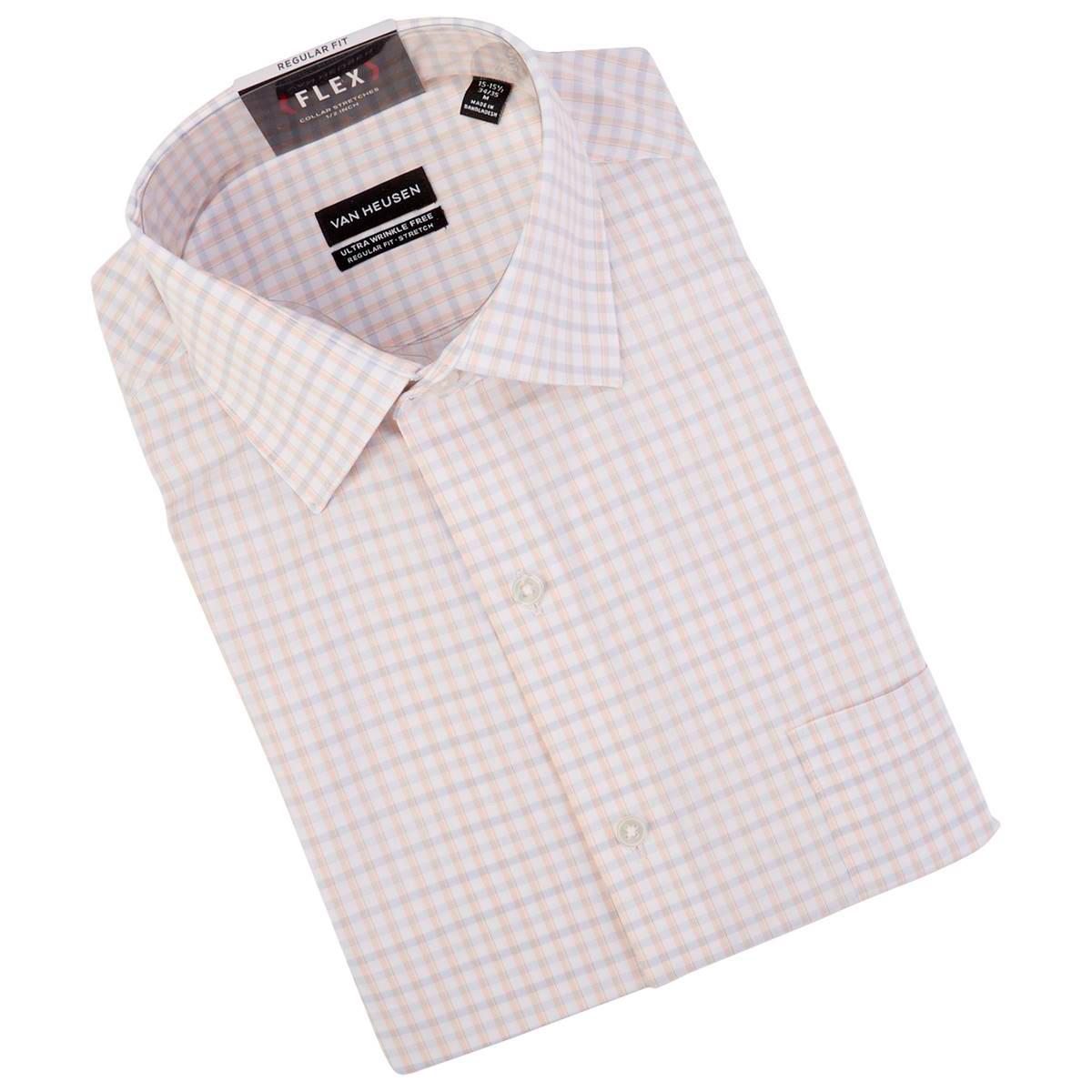 Mens Van Heusen® Regular Fit Wrinkle Free Dress Shirt - Apricot