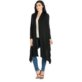 Womens 24/7 Comfort Apparel Extra Long Open Front Cardigan