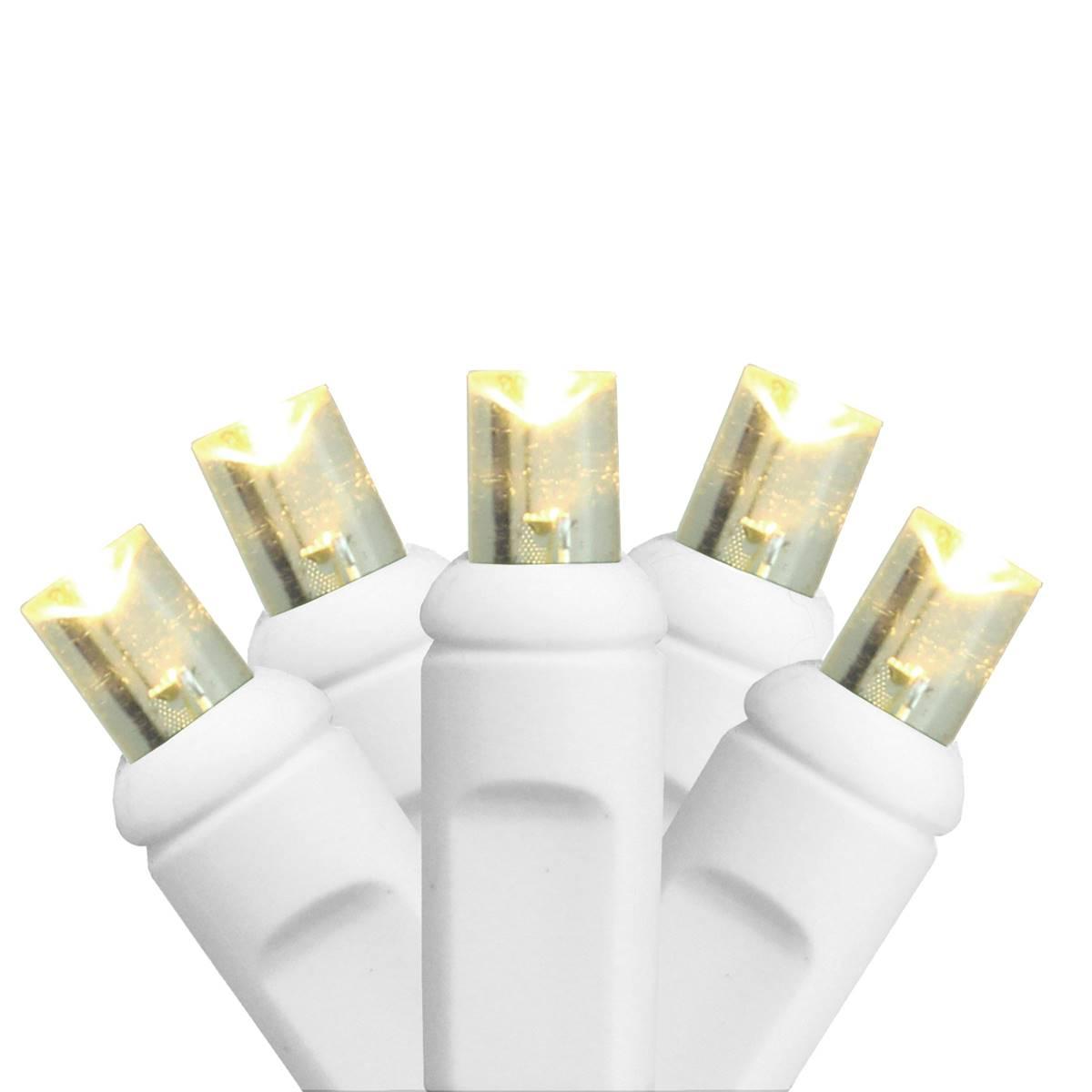 HUB 35ct. Warm White LED Wide Angle Christmas Lights