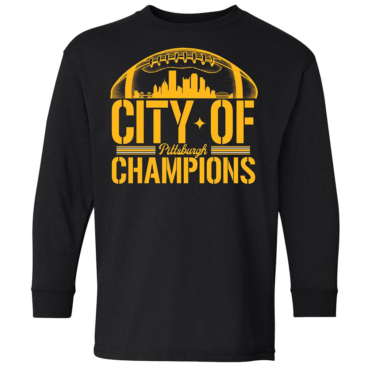 Boys (8-20) Tailgate City of Champions Football Long Sleeve Tee