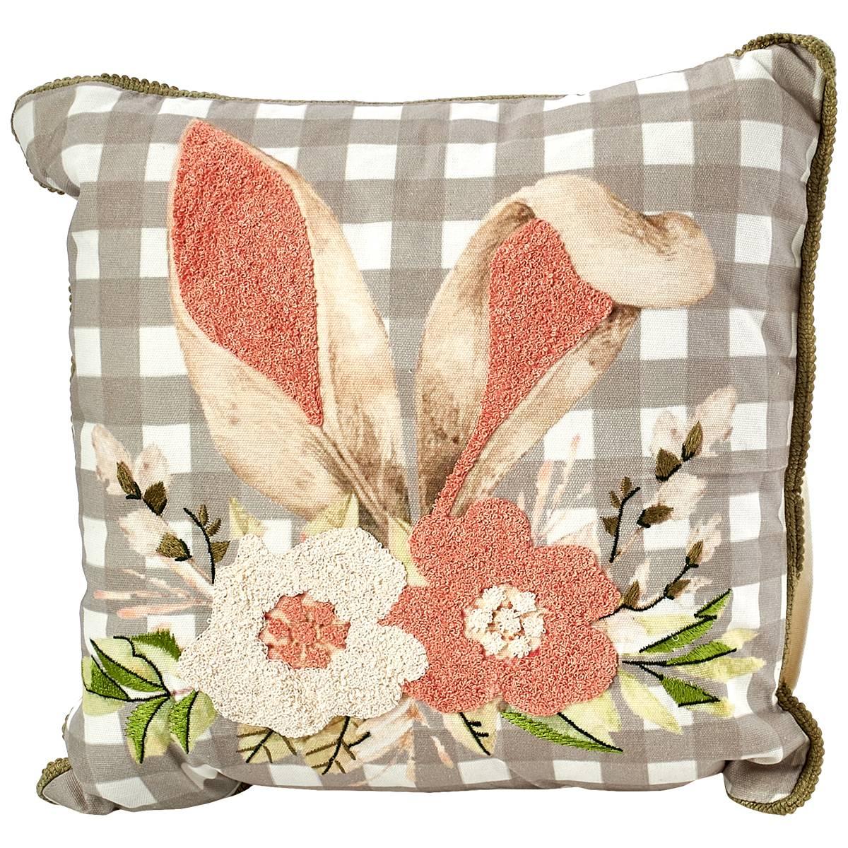 Floral Bunny Ear Decorative Pillow - 16x16