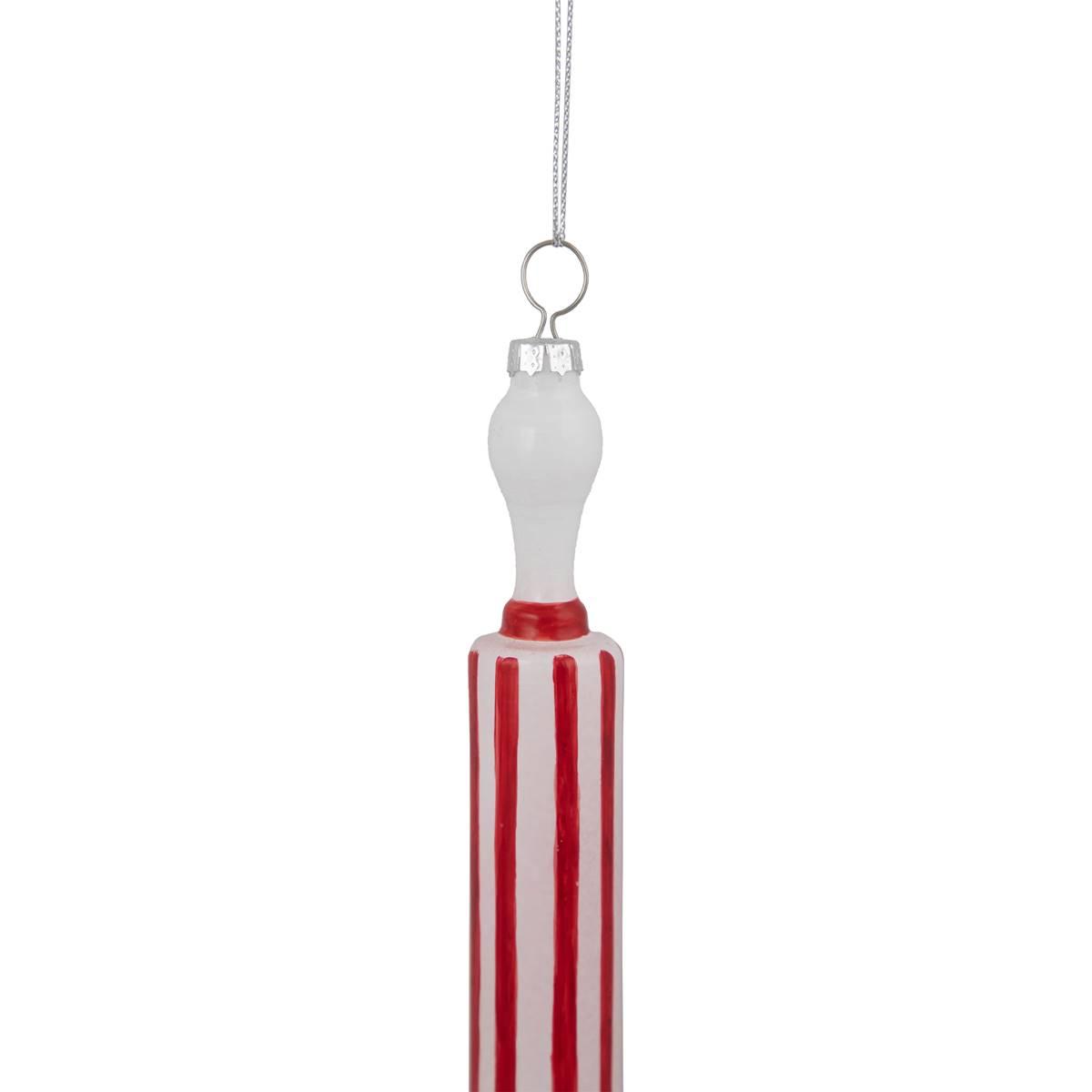 Northlight Seasonal Striped Rolling Pin Christmas Ornament