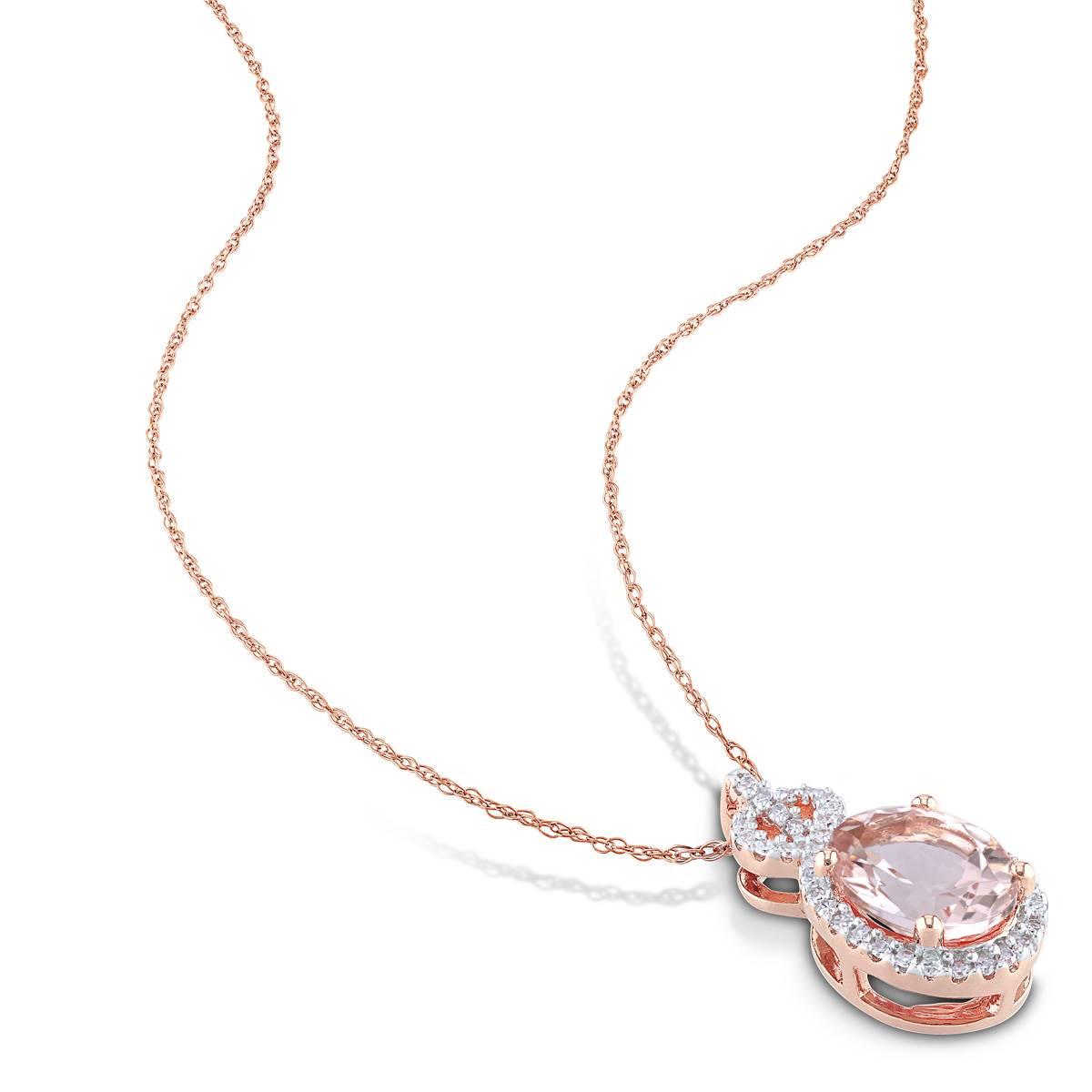 Gemstone Classics™ 10kt. Rose Gold Morganite Pendant