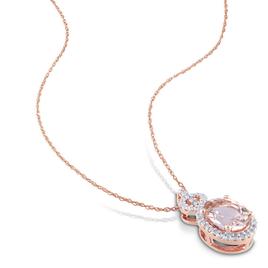 Gemstone Classics™ 10kt. Rose Gold Morganite Pendant