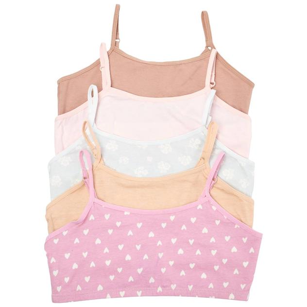 Girls (7-14) Poppy & Clay® Be Natural 5pk. Heart Bralettes