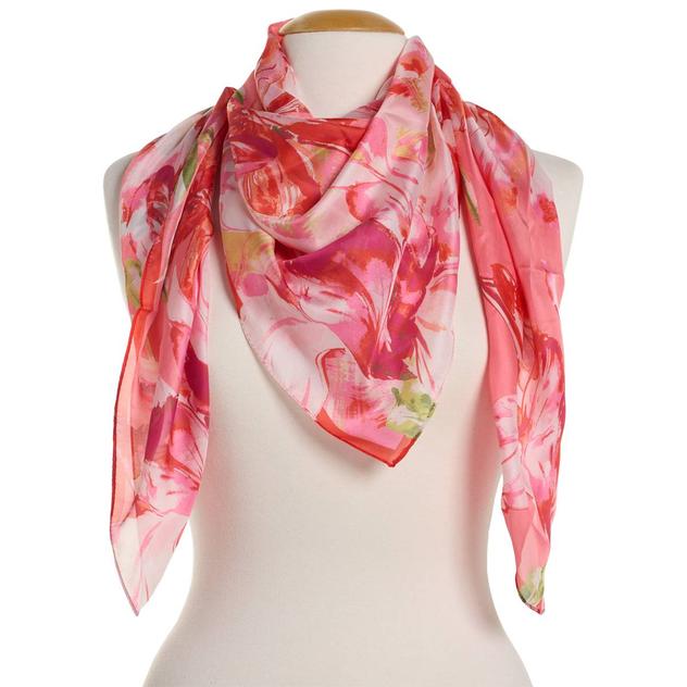 Womens Vince Camuto Floral Oblong Square Scarf