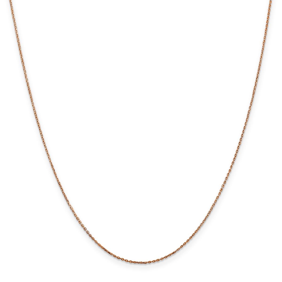 Gold Classics(tm) .8mm. Rose Gold Diamond Cut Cable Necklace