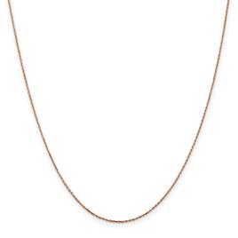Gold Classics(tm) .8mm. Rose Gold Diamond Cut Cable Necklace