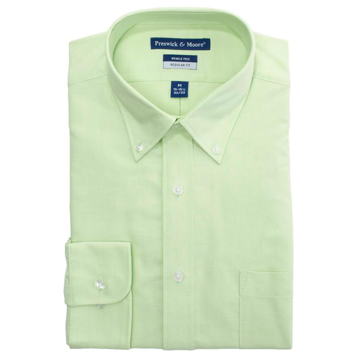 Mens Preswick & Moore(R) Regular Fit Dress Shirt - Light Green